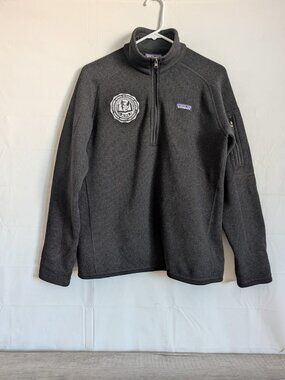 PATAGONIA Better Sweater Jacket 1/4 ZIP WOMENS Sz Lg ( True Sz 10) School logo